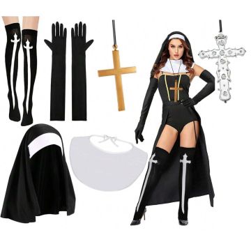 5PCS Nun Costume Set 