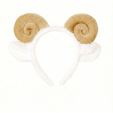 Kids Sheep Horn Headband - Plush Ram Ears Costume Accessory