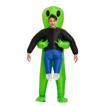 Kids and Adults Inflatable Alien Costume - UFO Abduction Suit with Fan