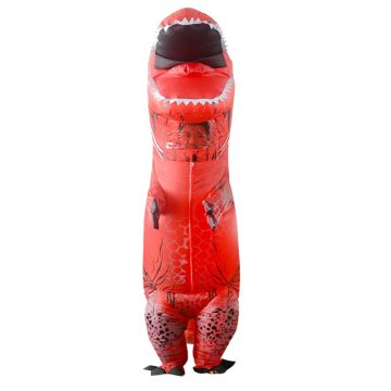 Adult Inflatable T-Rex Costume - Red Dinosaur Blow Up Suit