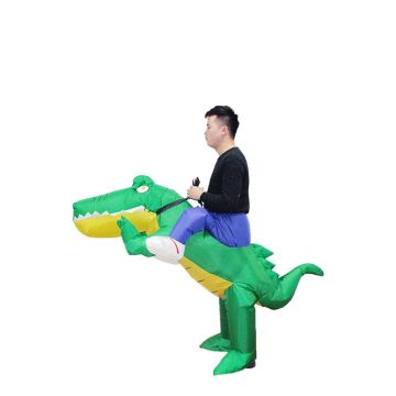 Adult Inflatable Crocodile Costume - Ride-On Croc Carry Me Suit