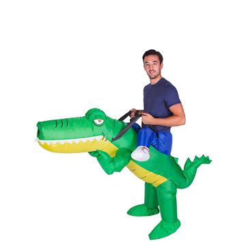 Crocodile alligator carry me inflatable costume tt2019