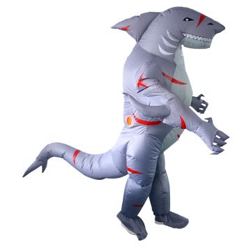 Grey shark carry me inflatable costume tt2040