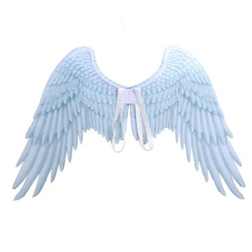 Adult Angel Wings Costume Accessory - Large Feathered Wings with Elastic Straps