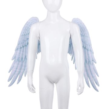 Adult Angel Wings Large Feather Costume Accessory - Black or White Grey