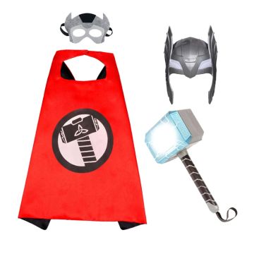 Thor Cape Lights up + Sound Hammer Mask Set  tt2073