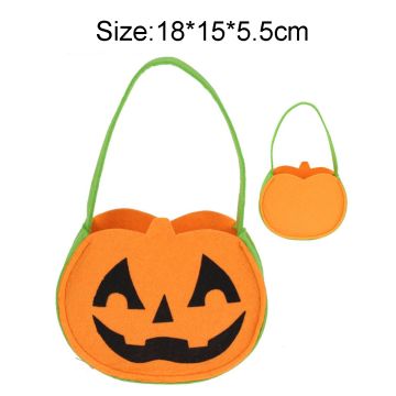 Kids Pumpkin Costume Set with Hat and Trick-or-Treat Bag