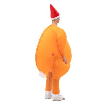 Adult Turkey Costume Inflatable - Roast Turkey Feast Suit with Drumstick Legs