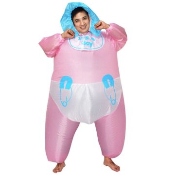 Adult Baby Costume Inflatable - It's A Boy Full Body Novelty Suit