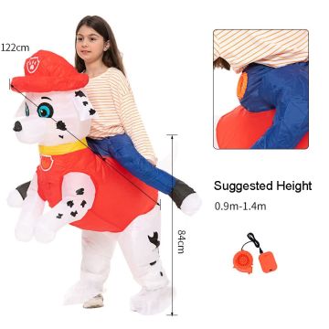 Kids Paw Patrol Dog Dalmatian carry me inflatable costume