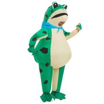 Kids and Adults Inflatable Frog Costume - Battery-Powered Amphibian Suit