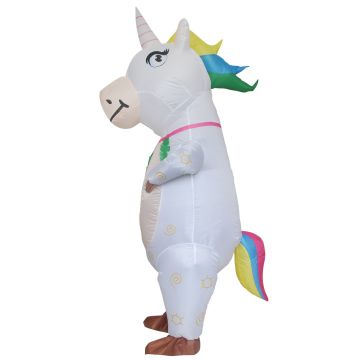 Ladies Inflatable White Unicorn Adult Costume tt2105white