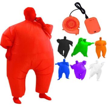 Adult Inflatable Sumo Suit - Battery-Powered Full Body Fat Suit Costume