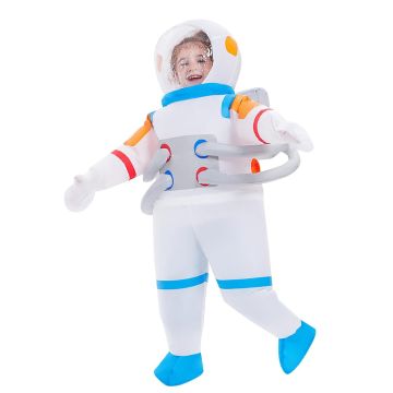 Kids Inflatable Astronaut Costume - Space Explorer Suit with Dome Helmet