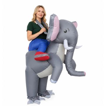 Adult Inflatable Elephant Ride-On Costume with Boxing Gloves