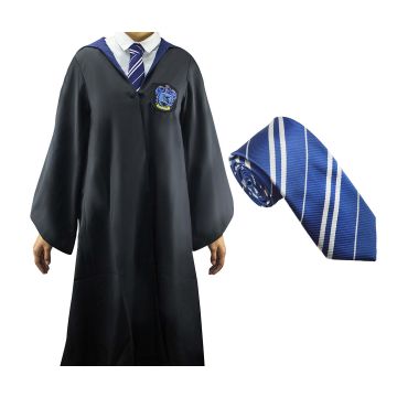Kids Wizard Robe Costume with Tie - Blue House Student Cloak