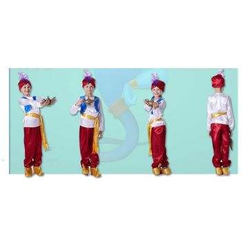 Kids Arabian Genie Prince Costume with Turban and Shoes