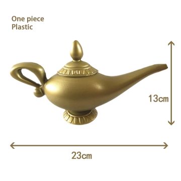 Arabian Genie Lamp Prop - Gold Plastic Costume Accessory