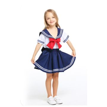 Womens Navy Sailor Costume - Vintage Nautical Uniform with Interchangeable Bows