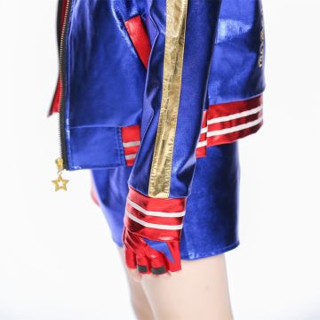 Kids Harlequin Rebel Costume - Girls Comic Villain Bomber Jacket Set