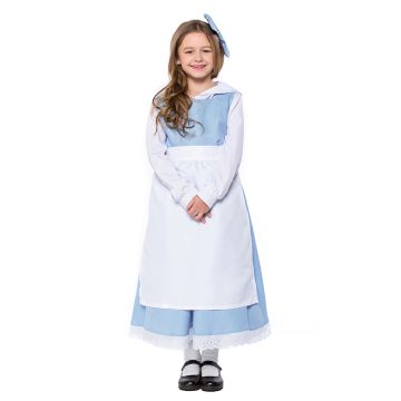 Womens Victorian Maid Costume - Olden Days Servant Dress with Apron