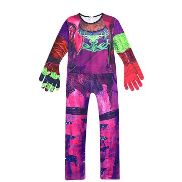Kids Villain Academy Purple Dragon Jumpsuit Costume