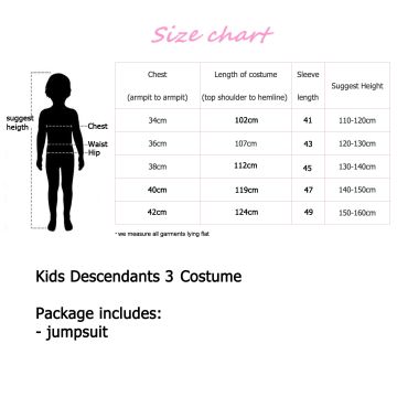 Kids Villain Heir Jumpsuit Costume with Armor Print