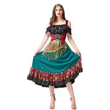 Adult Fortune Teller Costume - Womens Mystical Dancer Outfit with Headpiece