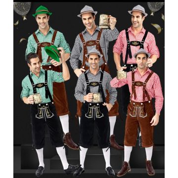 Mens Oktoberfest Bavarian Costume  tt3148TgreenPbrown