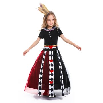 Girls Alice in Wonderland Queen of Hearts Costume tt3152