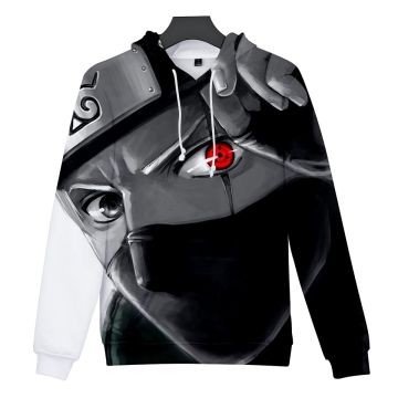 Anime Ninja Masked Ninja hoodie showing all-over sublimation print with Konoha symbol