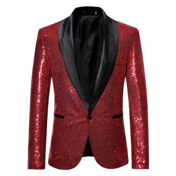  Unisex Red Tuxedo Suit Jacket Costume tt3182