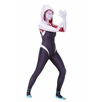 Ladies and girls Spider-Verse Gwen Stacy Costume tt3222