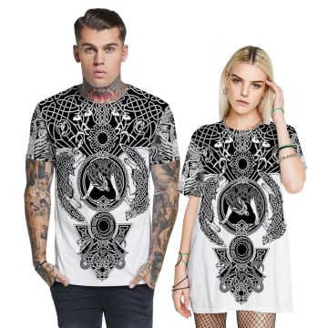 light Viking Tattoo 3D Printed T-Shirt tt3232-3