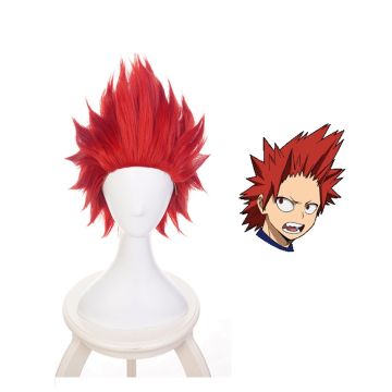 Adult Anime Hero Wig - Spiky Red, Green with Bow, or Blonde Buns Cosplay Wig