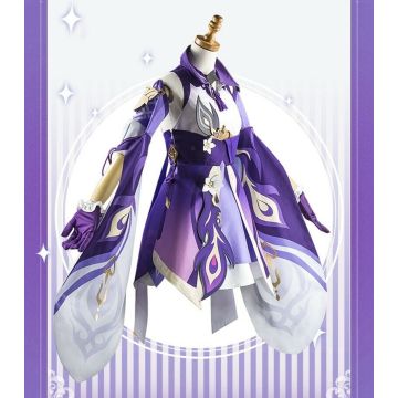 Kids Purple Electro Warrior Costume - Fantasy Game Character Dress with Detached Sleeves