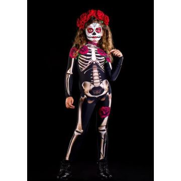 Girls Skull Skeleton Costume tt3255kid