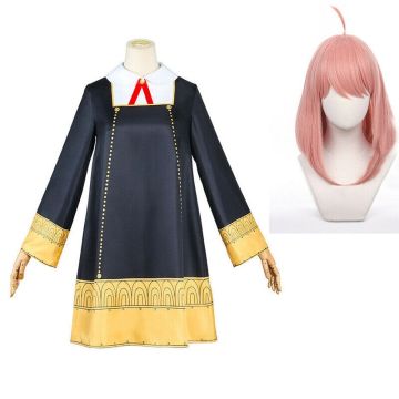 Womens Anya Cosplay Costume - Anime Schoolgirl Dress with Accessories