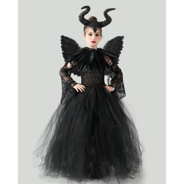 Kids Maleficent Costume with Headpiece tt3282