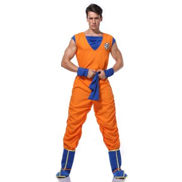 Adult Dragon Ball Son Goku Costume + Wig tt3309