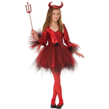 Girls Devil Demon On Fire Costume tt3311