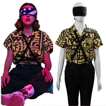 Stranger Things Eleven Printed Short-Sleeve Shirt