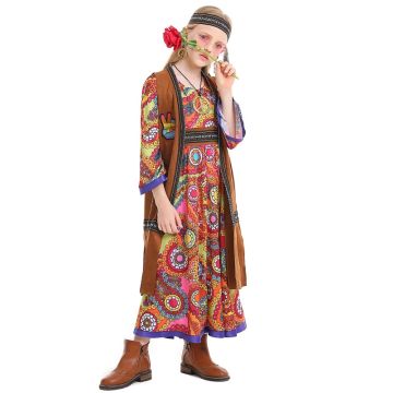 Girls Hippie Hippy Costume tt3318