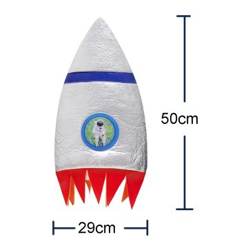 Kids Astronaut Costume with Rocket Backpack - Silver Space Jumpsuit