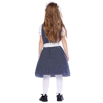 Girls Bavarian Dirndl Costume - Traditional Oktoberfest Beer Maid Dress