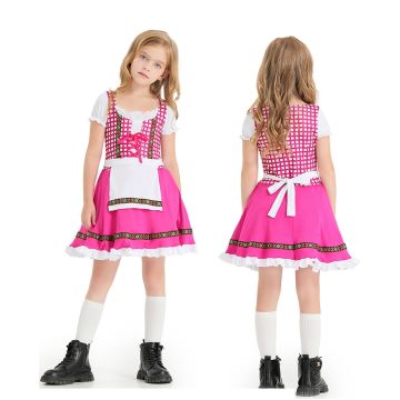 Girls traditional German festival costume with decorative lace-up bodice