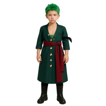 Kids Green Roronoa Zoro One piece Cosume tt3356kids