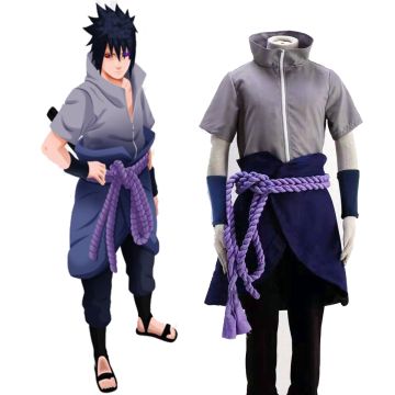 Adult Anime Ninja Warrior Costume - Grey & Navy Shinobi Outfit