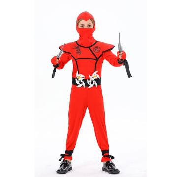 Boys Red Ninja Halloween Costume tt3384red