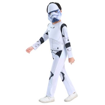 Kids Storm Trooper Costume - White Soldier Jumpsuit with Mask
